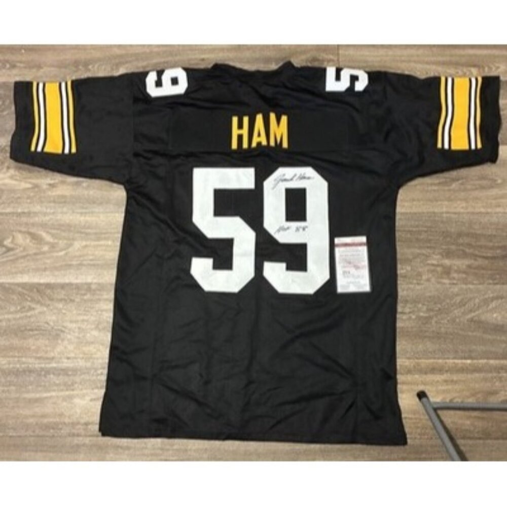 Jack Ham Autographed/Signed Pro Style Black XL Jersey HOF JSA
